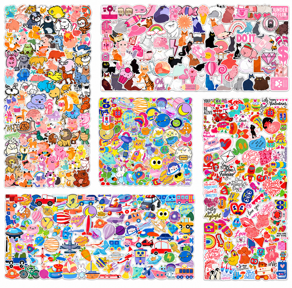 Halloween Fall Gift 500pcs Cute Waterproof Stickers Pack, Random Stickers for Kids, Teens, Adults - Water Bottle, Laptop, Skateboard, Helmet