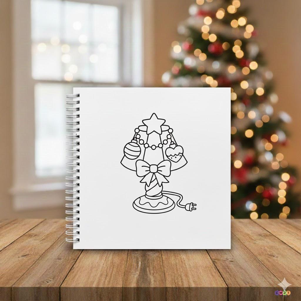Halloween Fall Gift Cozy Christmas coloring Book Spiral Bound Hard Cover