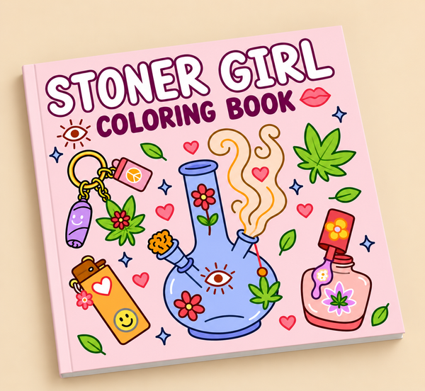 Halloween Fall Gift  Stoner Girl Coloring Book: Bold and Easy Designs Made for Weed-Loving and Free-Spirited Stoner Queens. Featuring Cute and Cool Art for Stress Relief and Creative Chill Time for Teens and Adults