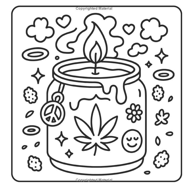 Halloween Fall Gift  Stoner Girl Coloring Book: Bold and Easy Designs Made for Weed-Loving and Free-Spirited Stoner Queens. Featuring Cute and Cool Art for Stress Relief and Creative Chill Time for Teens and Adults