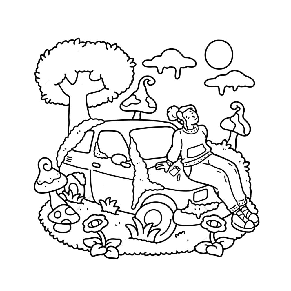 Halloween Fall Gift Stoner Life: High and Wild Coloring Book for Adults