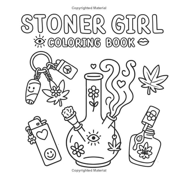 Halloween Fall Gift  Stoner Girl Coloring Book: Bold and Easy Designs Made for Weed-Loving and Free-Spirited Stoner Queens. Featuring Cute and Cool Art for Stress Relief and Creative Chill Time for Teens and Adults