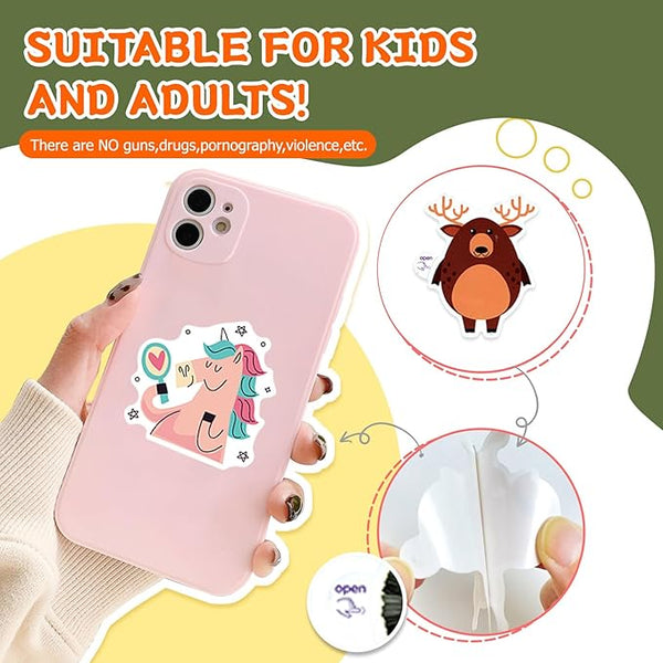 Halloween Fall Gift 500pcs Cute Waterproof Stickers Pack, Random Stickers for Kids, Teens, Adults - Water Bottle, Laptop, Skateboard, Helmet