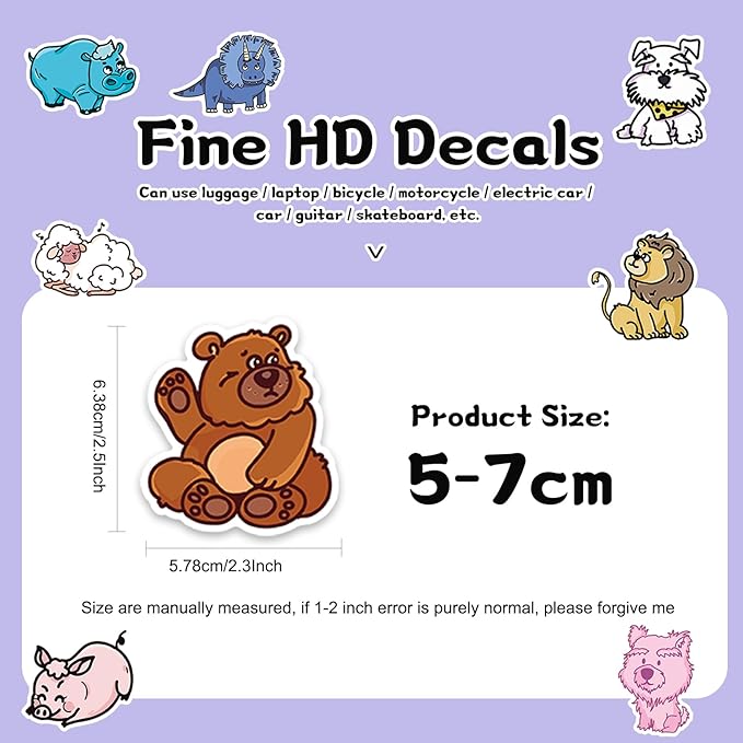 Halloween Fall Gift 500pcs Cute Waterproof Stickers Pack, Random Stickers for Kids, Teens, Adults - Water Bottle, Laptop, Skateboard, Helmet
