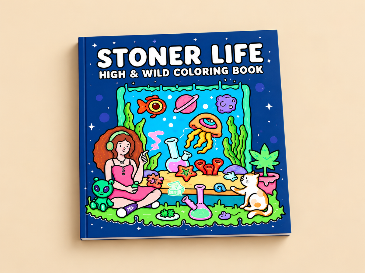 Halloween Fall Gift Stoner Life: High and Wild Coloring Book for Adults Main image