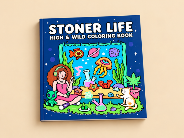 Halloween Fall Gift Stoner Life: High and Wild Coloring Book for Adults