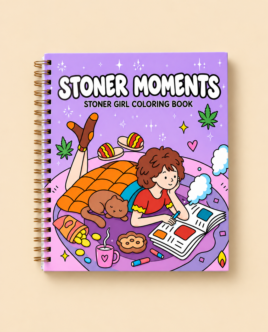 Halloween Fall Gift Stoner Moments: Stoner Girl Coloring Book Featuring Cute and Cozy Daily Activities, Whimsical Drawings for Relaxation and Stress Relief