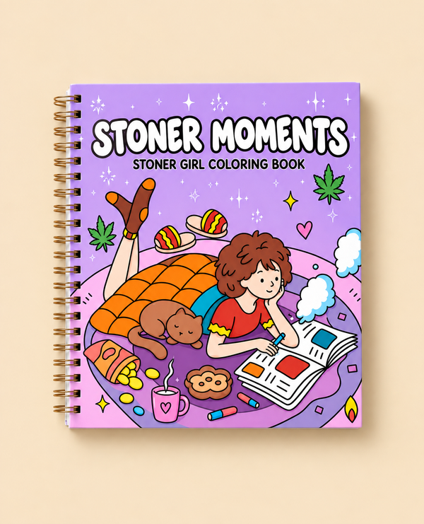 Halloween Fall Gift Stoner Moments: Stoner Girl Coloring Book Featuring Cute and Cozy Daily Activities, Whimsical Drawings for Relaxation and Stress Relief
