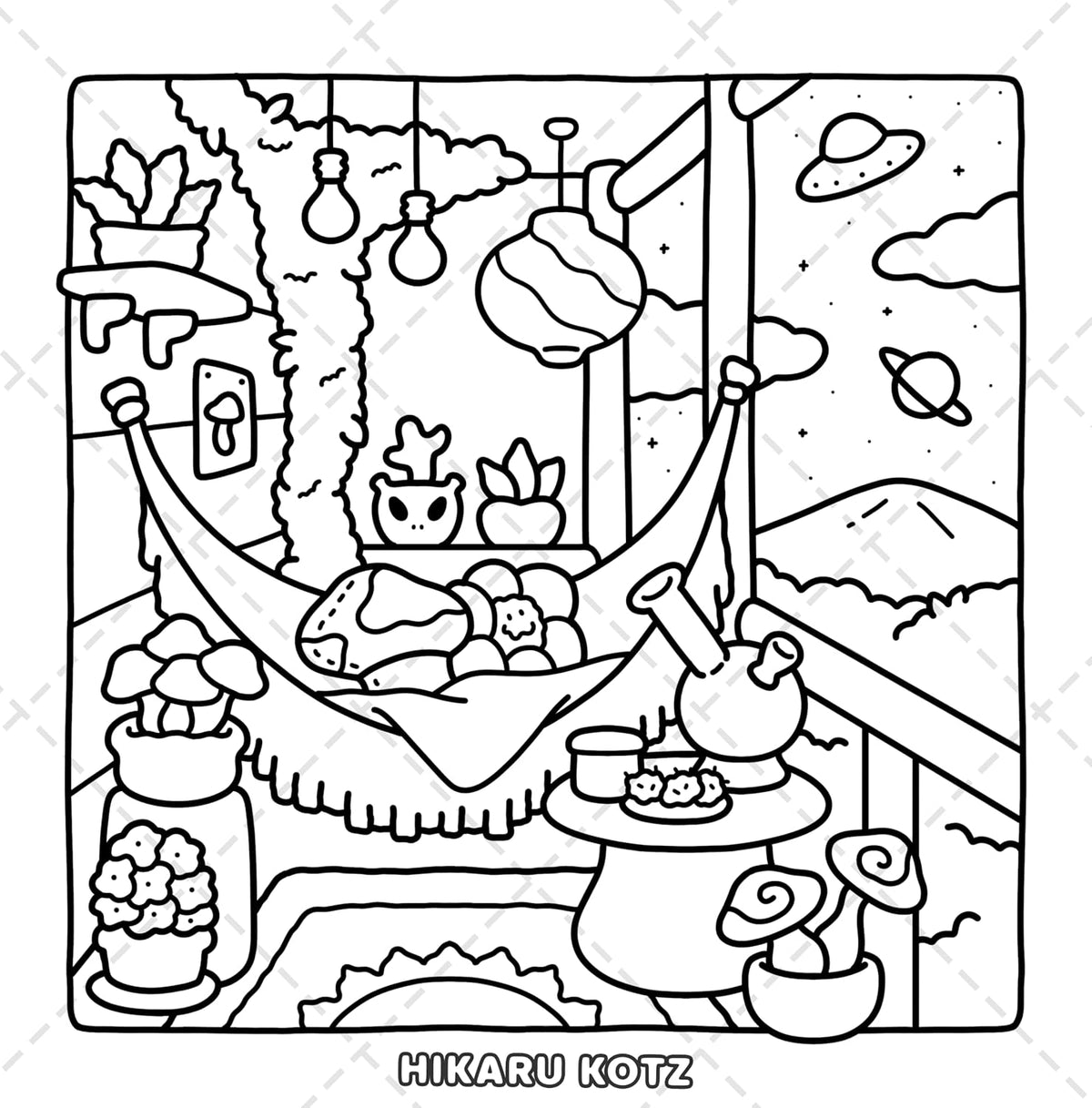 Halloween Fall Gift Stoner Life: High and Wild Coloring Book for Adults