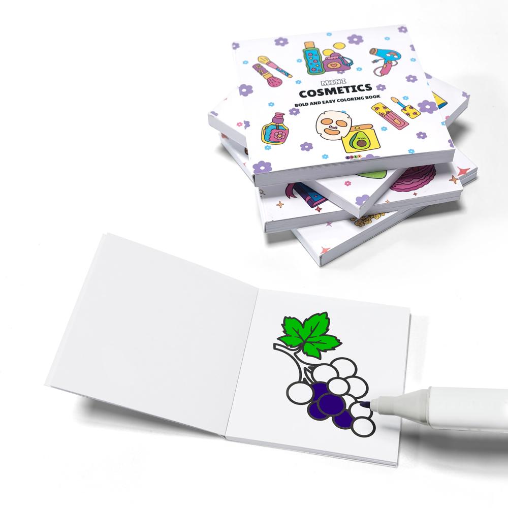 Halloween Fall  Gift 5-Piece Mini Coloring Book Bundle for Stress Relief with Protective Sheet