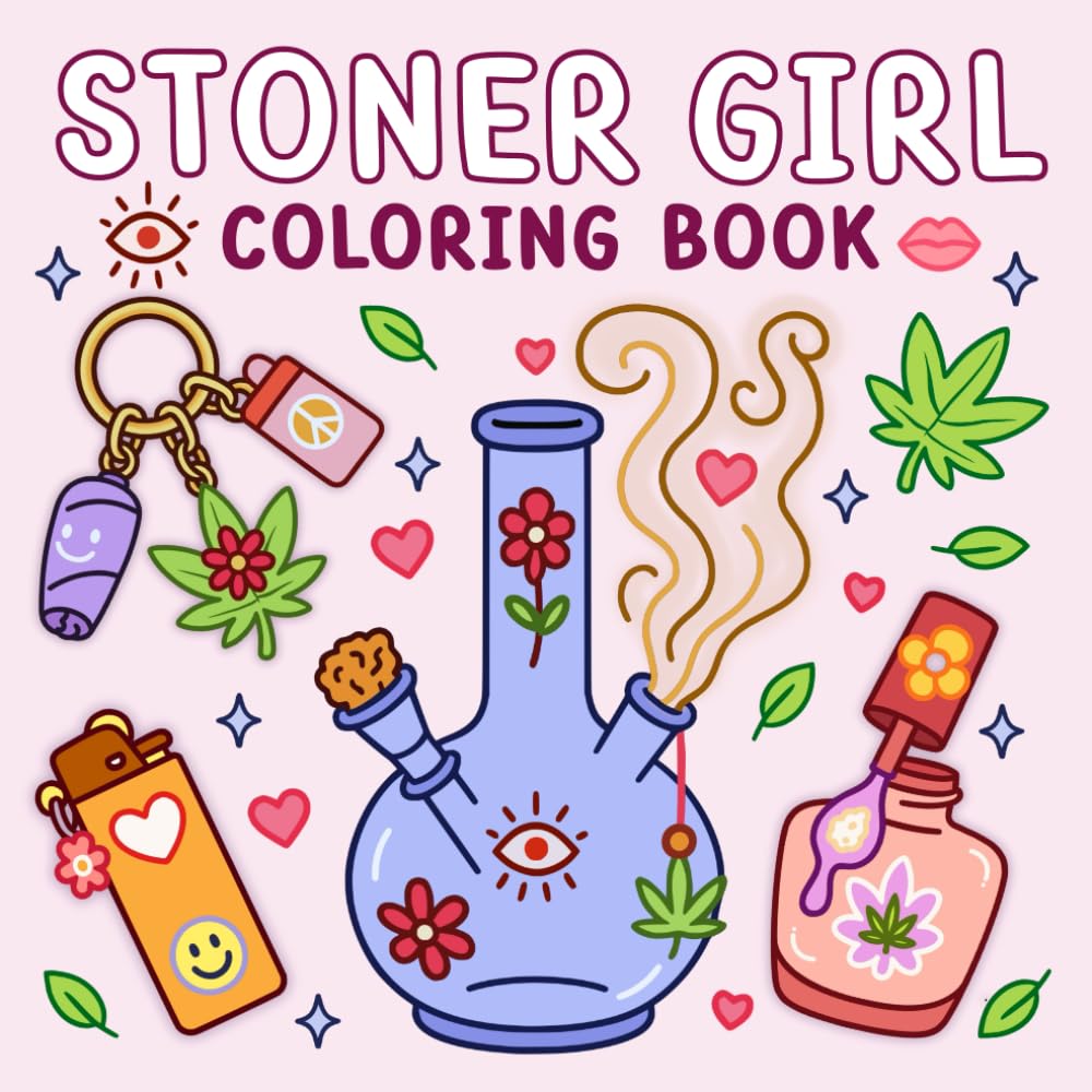 Halloween Fall Gift  Stoner Girl Coloring Book: Bold and Easy Designs Made for Weed-Loving and Free-Spirited Stoner Queens. Featuring Cute and Cool Art for Stress Relief and Creative Chill Time for Teens and Adults Secondary image