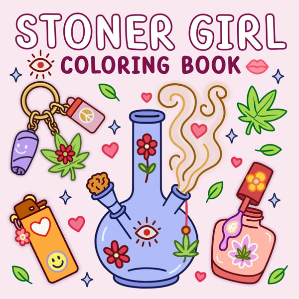 Halloween Fall Gift  Stoner Girl Coloring Book: Bold and Easy Designs Made for Weed-Loving and Free-Spirited Stoner Queens. Featuring Cute and Cool Art for Stress Relief and Creative Chill Time for Teens and Adults