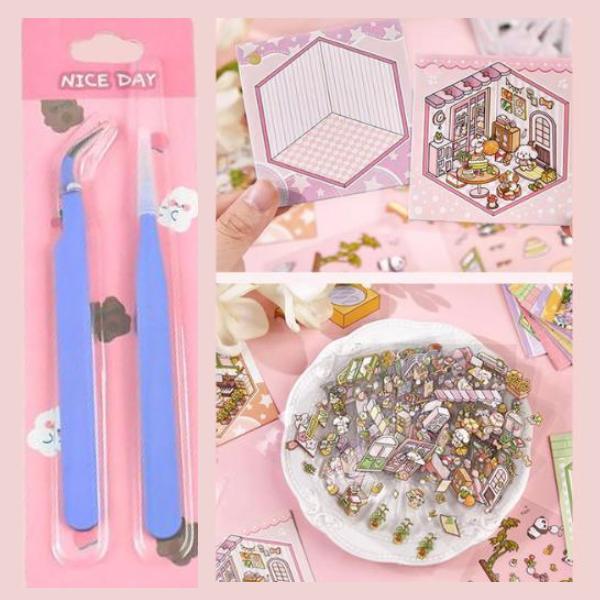 Halloween Fall Gift 26 Micro-scenery Stickers Per Pack Stay-at-home Party Series Leisure-themed Handwritten Material Scene Stickers